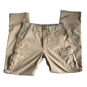 PROPER Men Tactical Cargo Pants Tan 32 34 Ripstop Work Outdoor